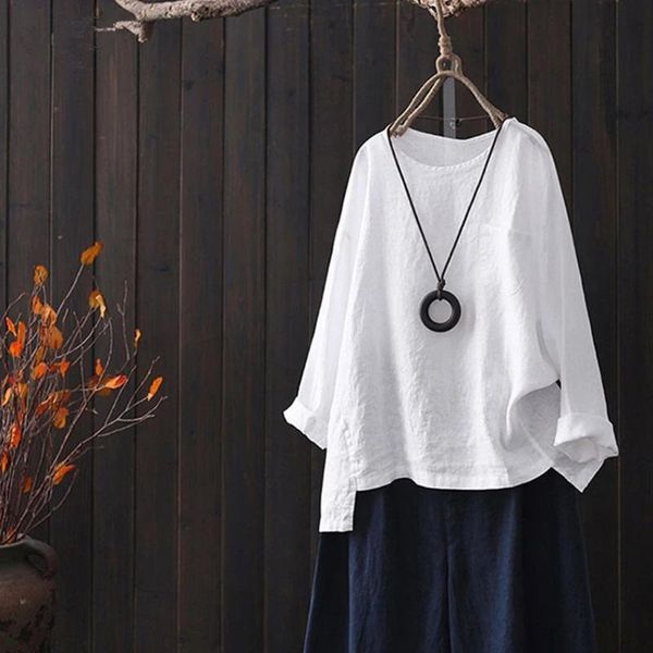 womens and blouses vintage fashion women o-neck long sleeve pure colour plus size easy blouse roupa feminina women's & shirts, White
womens and blouses vintage fashion women o-neck long sleeve pure colour plus size easy blouse roupa feminina women's & shirts, White