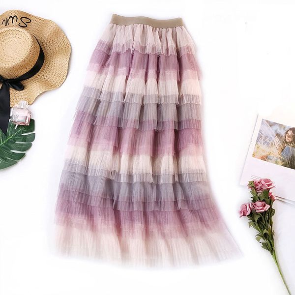 skirts spring woman high waist gradient colorful mesh women a-line casual long mujer faldas femme jupes 30bp, Black
skirts spring woman high waist gradient colorful mesh women a-line casual long mujer faldas femme jupes 30bp, Black