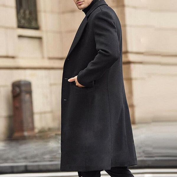 men's wool & blends s-3xl winter men coats woolen solid long sleeve jackets fleece overcoats streetwear fashion trench outerwear, Black
men's wool & blends s-3xl winter men coats woolen solid long sleeve jackets fleece overcoats streetwear fashion trench outerwear, Black