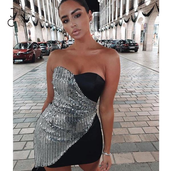 justchicc sequin party dress irregular strapless night clubwear black backless bodycon women winter vestidos casual dresses, Black;gray
justchicc sequin party dress irregular strapless night clubwear black backless bodycon women winter vestidos casual dresses, Black;gray