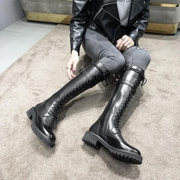 boots flat bottom handsome belt buckle high chalaza tide long woman overknee, Black
boots flat bottom handsome belt buckle high chalaza tide long woman overknee, Black