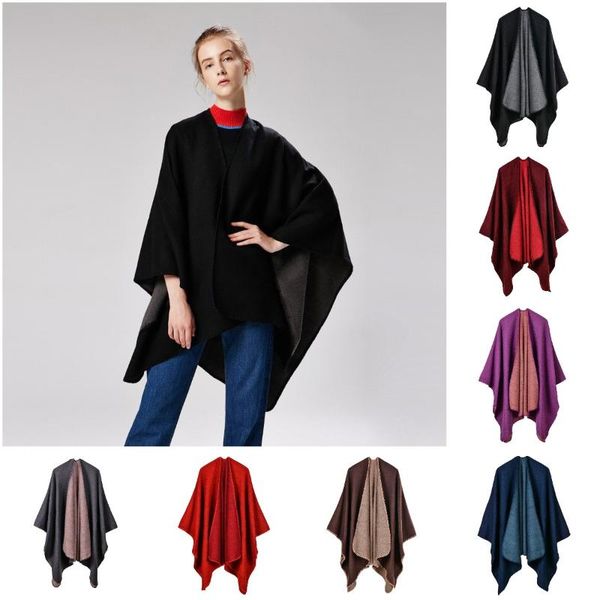 scarves jtvovo 2021 solid color cashmere winter warm shawl 130*150cm oversized windproof cape women's fashion coat wrap, Blue;gray
scarves jtvovo 2021 solid color cashmere winter warm shawl 130*150cm oversized windproof cape women's fashion coat wrap, Blue;gray