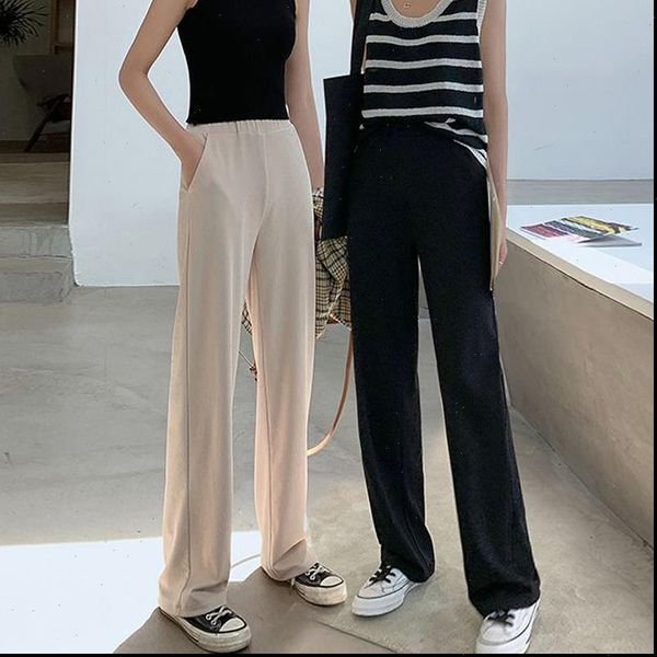 slacks loose summer soft women capri ice silk ankle length black wide leg grey khaki high waisted trousers, Black;white
slacks loose summer soft women capri ice silk ankle length black wide leg grey khaki high waisted trousers, Black;white