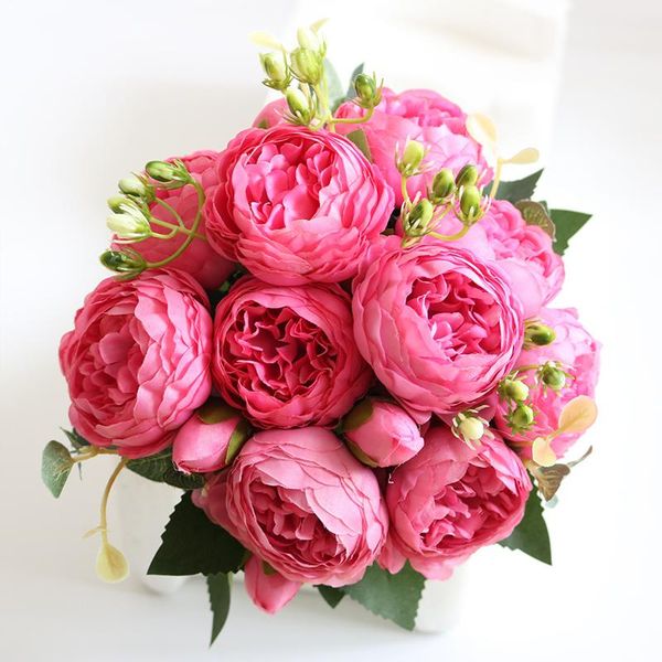 decorative flowers & wreaths red rose silk peony artificial bouquet 5 big head and 4 bud fake for home wedding decoration indoor
decorative flowers & wreaths red rose silk peony artificial bouquet 5 big head and 4 bud fake for home wedding decoration indoor