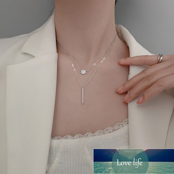 925 sterling silver long stick pendant necklace for women double layer geometric necklace wedding jewelry s-n712
925 sterling silver long stick pendant necklace for women double layer geometric necklace wedding jewelry s-n712