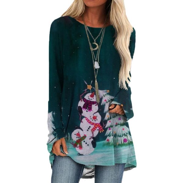 women loose round neck snowman christmas tree pattern digital printing long sleeve women's hoodies & sweatshirts, Black
women loose round neck snowman christmas tree pattern digital printing long sleeve women's hoodies & sweatshirts, Black