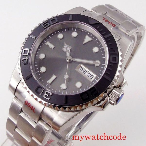 wristwatches grey dial 40mm nh36a automatic mens watch sapphire glass date week function rotating bezel 904l bracelet luminous, Slivery;brown
wristwatches grey dial 40mm nh36a automatic mens watch sapphire glass date week function rotating bezel 904l bracelet luminous, Slivery;brown