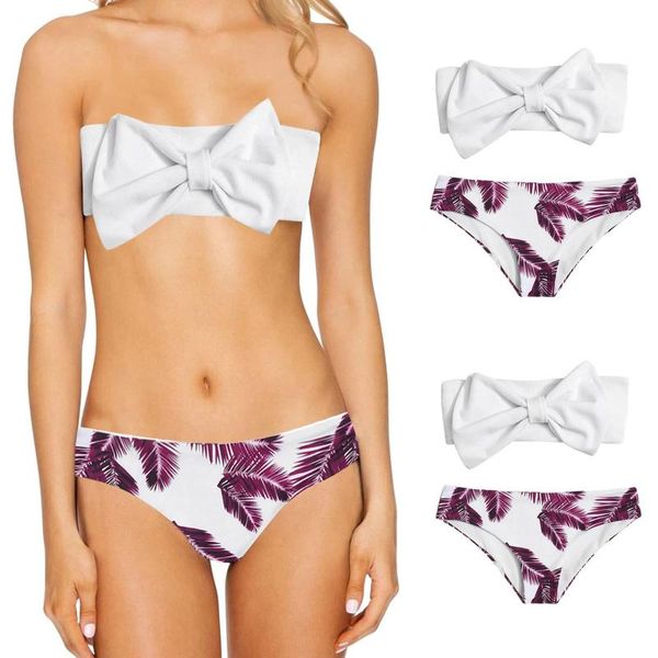 women's swimwear women bandeau bandage bikini set push-up brazilian beachwear swimsuit high waist bathing suit, White;black
women's swimwear women bandeau bandage bikini set push-up brazilian beachwear swimsuit high waist bathing suit, White;black