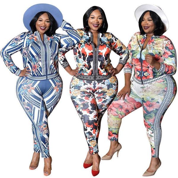 plus size clothing 5xl 2 womens tracksuits piece outfit sweatsuit zip sweatpants leggings floral print tracksuit wholesale dropshipping, Gray
plus size clothing 5xl 2 womens tracksuits piece outfit sweatsuit zip sweatpants leggings floral print tracksuit wholesale dropshipping, Gray