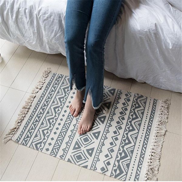 carpets cotton linen carpet with tassels hand woven rug bedside geometric floor mat home living room bedroom
carpets cotton linen carpet with tassels hand woven rug bedside geometric floor mat home living room bedroom