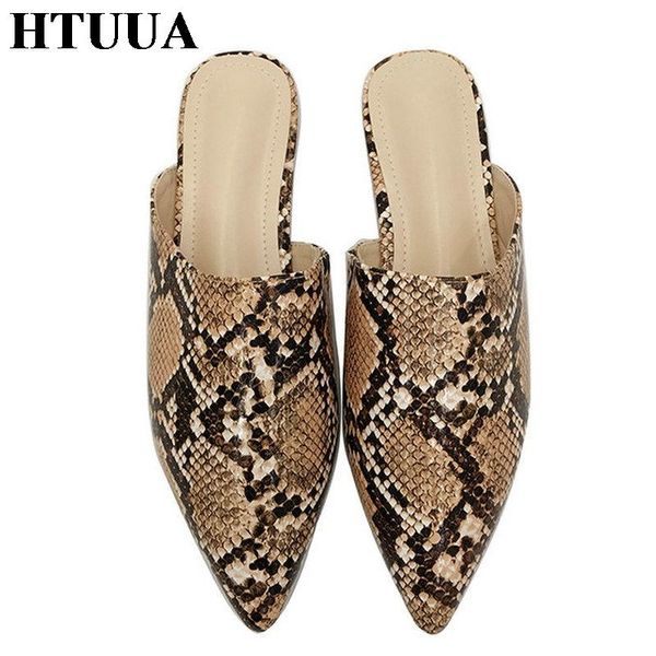 slippers htuua autumn summer pointed toe leather women mules shoes woman outsides flat heel slides beach female sx3470, Black
slippers htuua autumn summer pointed toe leather women mules shoes woman outsides flat heel slides beach female sx3470, Black