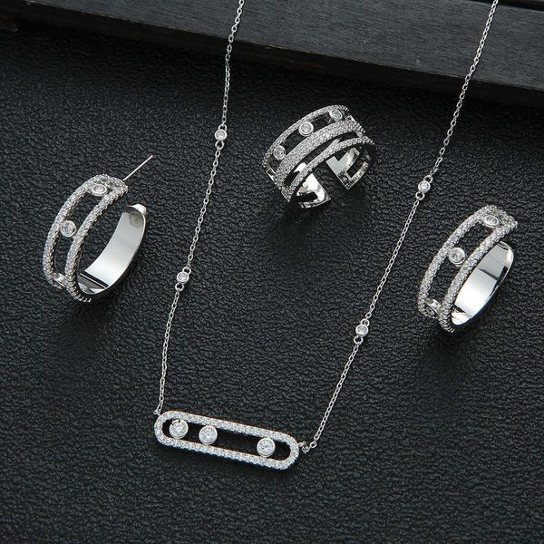 trendy dainty necklace earring ring sets stackable choker for women dubai jewelry gift pendientes mujer moda hxs005 h1022, Silver
trendy dainty necklace earring ring sets stackable choker for women dubai jewelry gift pendientes mujer moda hxs005 h1022, Silver
