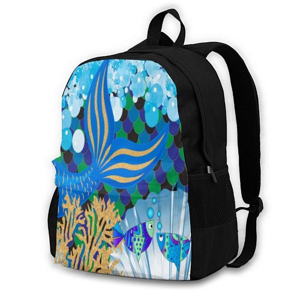 backpack fish backpacks polyester university woman durable charm bags