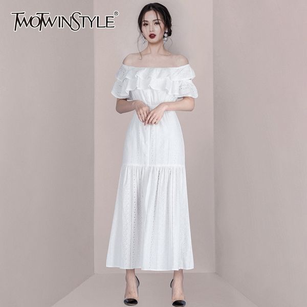 summer hollow out dress for women slash neck short sleeve high waist ruffles maxi dresses female fashion 210423, Black;gray
summer hollow out dress for women slash neck short sleeve high waist ruffles maxi dresses female fashion 210423, Black;gray