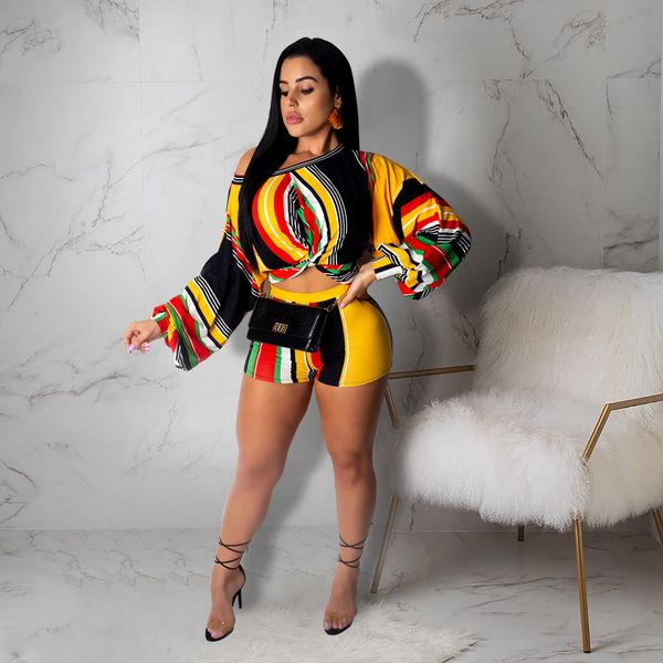 striped print tracksuit women 2 piece set summer long lantern sleeve and shorts set jogging femme clothes outfitby air, Black;white
striped print tracksuit women 2 piece set summer long lantern sleeve and shorts set jogging femme clothes outfitby air, Black;white