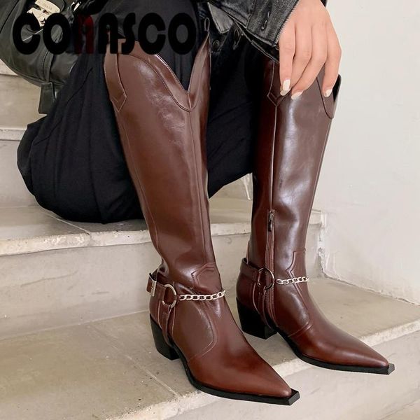 boots conasco retro women knee high autumn winter warm genuine leather causal prom office lady shoes concise elegant woman, Black
boots conasco retro women knee high autumn winter warm genuine leather causal prom office lady shoes concise elegant woman, Black