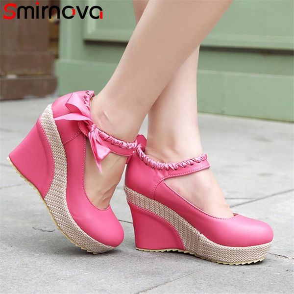 dress shoes smirnova 2021 est women pumps round toe pu bowknot spring summer sweet casual ladies wedges platform big size 43, Black
dress shoes smirnova 2021 est women pumps round toe pu bowknot spring summer sweet casual ladies wedges platform big size 43, Black