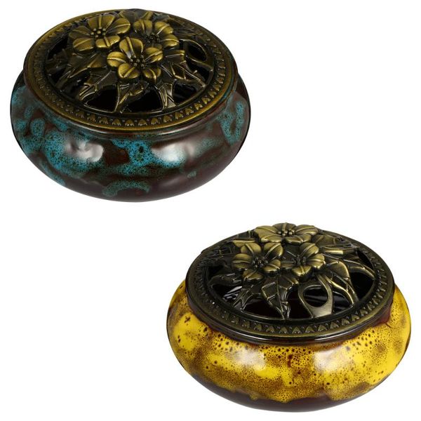 2pcs ceramic incense burner mosquito coil holder decorative fragrance lamps
2pcs ceramic incense burner mosquito coil holder decorative fragrance lamps