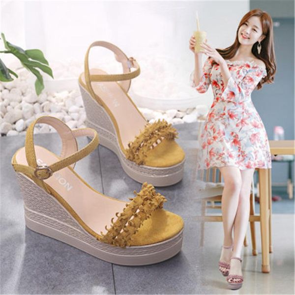 zapatos mujer ladies sandals woman chaussure gladiator female wedge summer flock shoes pumps buckle strap platform high heels dress, Black
zapatos mujer ladies sandals woman chaussure gladiator female wedge summer flock shoes pumps buckle strap platform high heels dress, Black