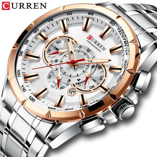 curren men watches fashion quartz sports chronograph watch male stainless steel waterproof clock reloj hombre wristwatches, Slivery;brown
curren men watches fashion quartz sports chronograph watch male stainless steel waterproof clock reloj hombre wristwatches, Slivery;brown