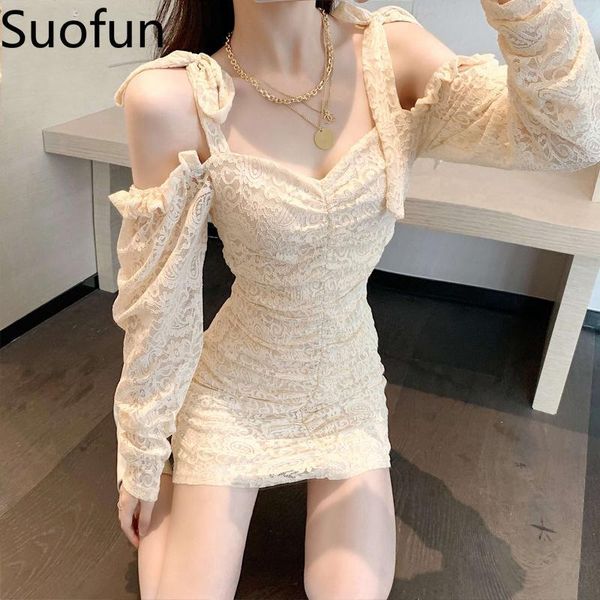 casual dresses suofun long sleeve slim beige off shoulder backless v-neck folds bandage spaghetti strap fit hip lace mini summer dress, Black;gray
casual dresses suofun long sleeve slim beige off shoulder backless v-neck folds bandage spaghetti strap fit hip lace mini summer dress, Black;gray