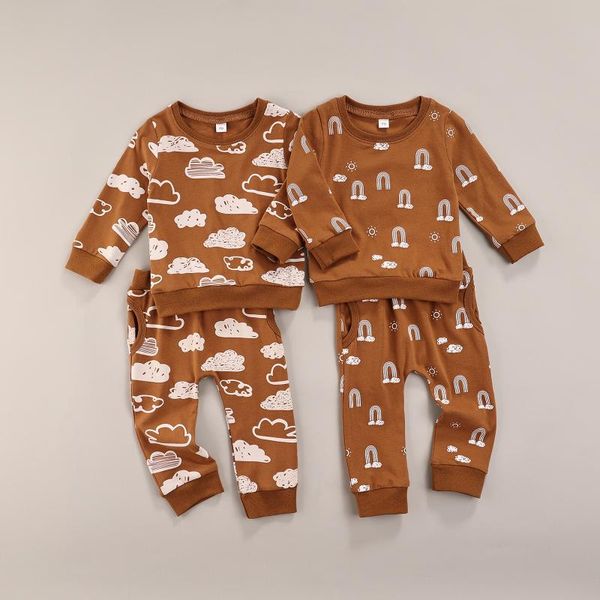 clothing sets autumn baby clothes set cute rainbow cloud print long sleeve o-neck t-shirt+elastic waist trousers for girls boys, White
clothing sets autumn baby clothes set cute rainbow cloud print long sleeve o-neck t-shirt+elastic waist trousers for girls boys, White