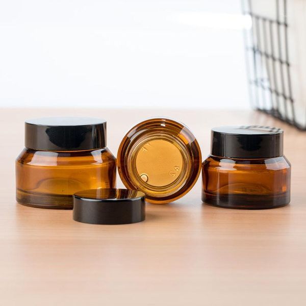 storage bottles & jars 20pcs 15g/30g/50g empty brown glass refillable makeup jar pot travel face cream lotion vials amber cosmetic container
storage bottles & jars 20pcs 15g/30g/50g empty brown glass refillable makeup jar pot travel face cream lotion vials amber cosmetic container