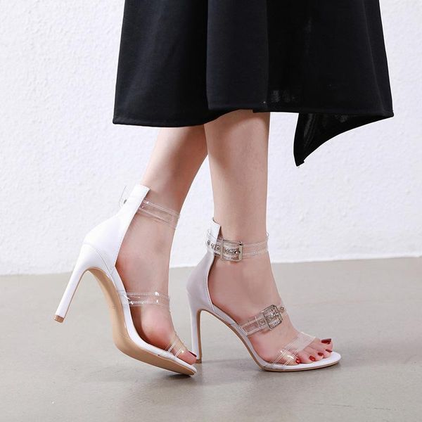 dress shoes fashion buckle transparent film high-heeled sandals size 40 fine-heeled women's 2021 summer style, Black
dress shoes fashion buckle transparent film high-heeled sandals size 40 fine-heeled women's 2021 summer style, Black