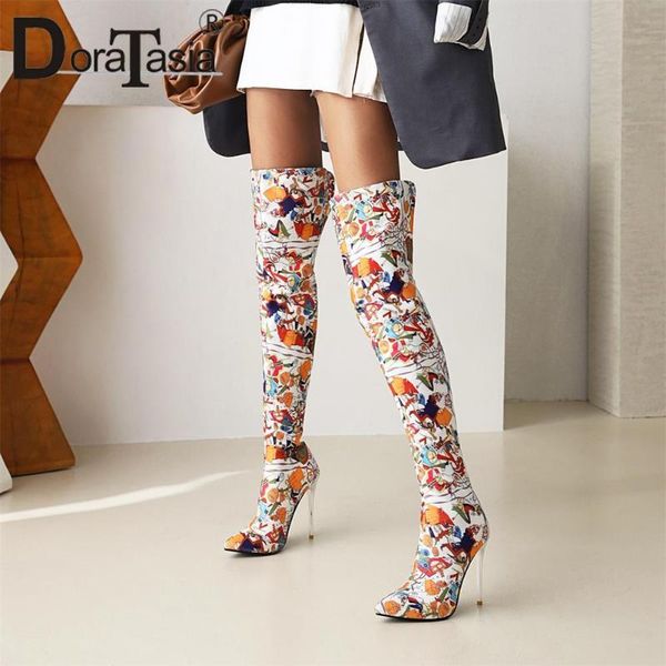 boots doratasia female pointed toe thigh high fashion prints thin heels over the knee women party shoes woman, Black
boots doratasia female pointed toe thigh high fashion prints thin heels over the knee women party shoes woman, Black