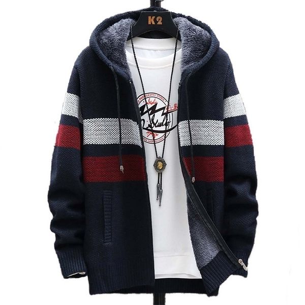 faliza men's striped sweater coat thick fleece warm zipper wool hooded cardigan jumpers men long sleeve knitted sweaters xy110 211102, White;black
faliza men's striped sweater coat thick fleece warm zipper wool hooded cardigan jumpers men long sleeve knitted sweaters xy110 211102, White;black