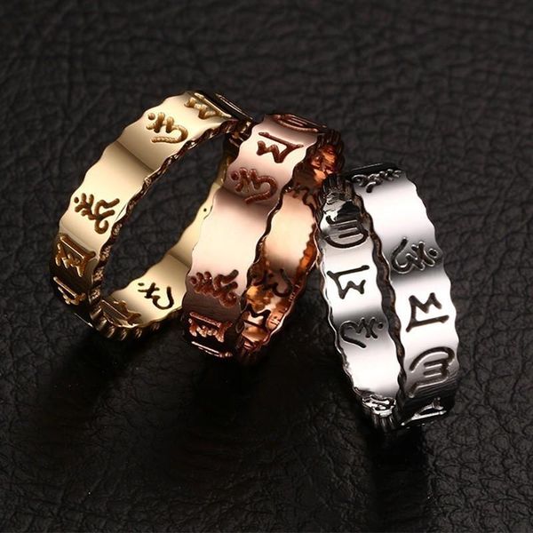 cluster rings zorcvens hollow words "om mani padme hum" for women man 5mm stainless steel wedding bands buddhism religious jewelry, Golden;silver
cluster rings zorcvens hollow words "om mani padme hum" for women man 5mm stainless steel wedding bands buddhism religious jewelry, Golden;silver