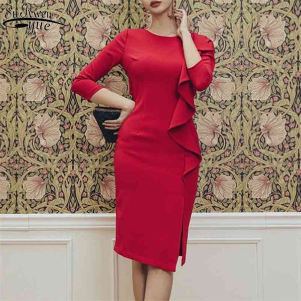 women's dress spring french retro party three quarter sleeves red ruffled split es women 13070 210427, Black;gray
women's dress spring french retro party three quarter sleeves red ruffled split es women 13070 210427, Black;gray
