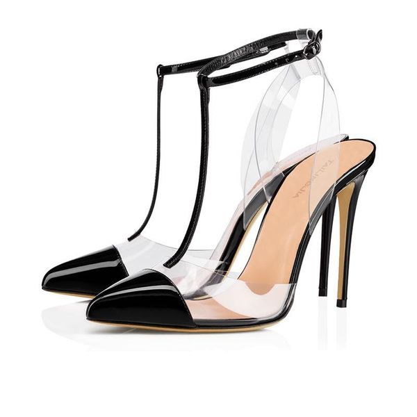 dress shoes stunning2021 pointed large size high-heeled pvc sandals women's transparent rivet chengdu, Black
dress shoes stunning2021 pointed large size high-heeled pvc sandals women's transparent rivet chengdu, Black