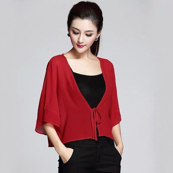 women's blouses & shirts summer basic womens chiffon vintage fashion casual loose cardigan shirt women clothes plus size -8xl, White
women's blouses & shirts summer basic womens chiffon vintage fashion casual loose cardigan shirt women clothes plus size -8xl, White