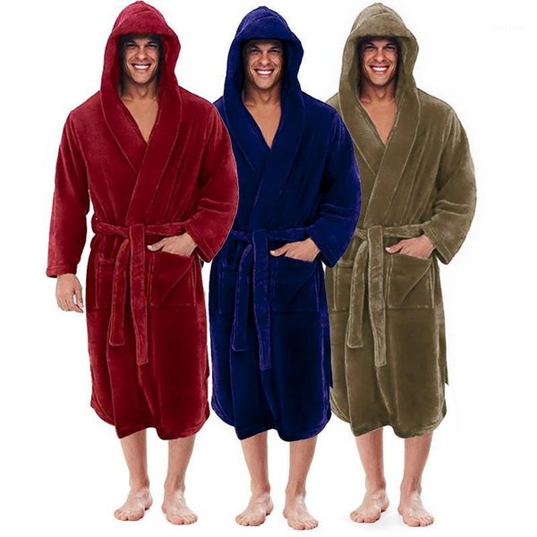 men's sleepwear mens bathrobe man winter warm casual flannel robe long sleeve plush shawl male bath lounge nightgown home clothes, Black;brown
men's sleepwear mens bathrobe man winter warm casual flannel robe long sleeve plush shawl male bath lounge nightgown home clothes, Black;brown