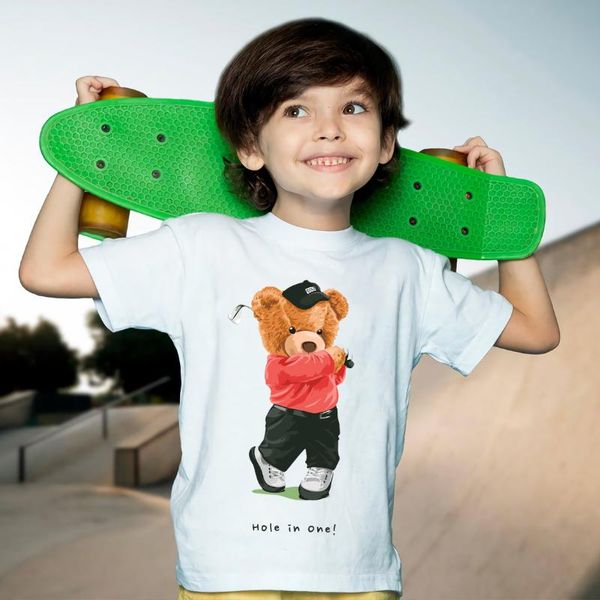 family matching outfits children's boys and girls summer tee cartoon teddy bear printed 100% cotton casual fashion short- sleeved t-shi, Blue
family matching outfits children's boys and girls summer tee cartoon teddy bear printed 100% cotton casual fashion short- sleeved t-shi, Blue