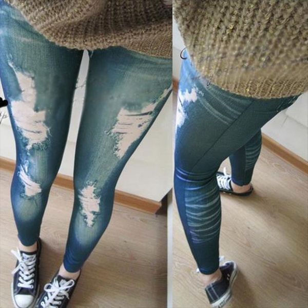 vintage jeans distressed fake womens leggings hole stretchy girl skinny jeggings blue women sport winter, Black
vintage jeans distressed fake womens leggings hole stretchy girl skinny jeggings blue women sport winter, Black