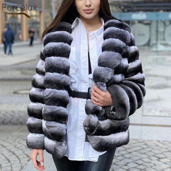 women's fur & faux furealux arrival real rex coat fashion warm winter short striped clothing natural large lapel, Black
women's fur & faux furealux arrival real rex coat fashion warm winter short striped clothing natural large lapel, Black