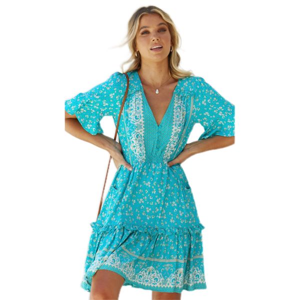 casual dresses short skirt women's printed pleated edge v-neck elastic waist vintage loose leisure long a-line dress women, Black;gray
casual dresses short skirt women's printed pleated edge v-neck elastic waist vintage loose leisure long a-line dress women, Black;gray