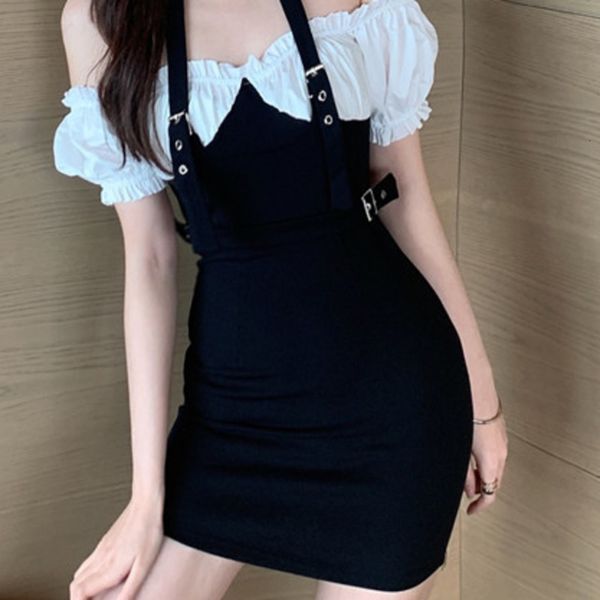 returns mock spring pieces party dresses chic girlie dress streetwear woman, Black;gray
returns mock spring pieces party dresses chic girlie dress streetwear woman, Black;gray