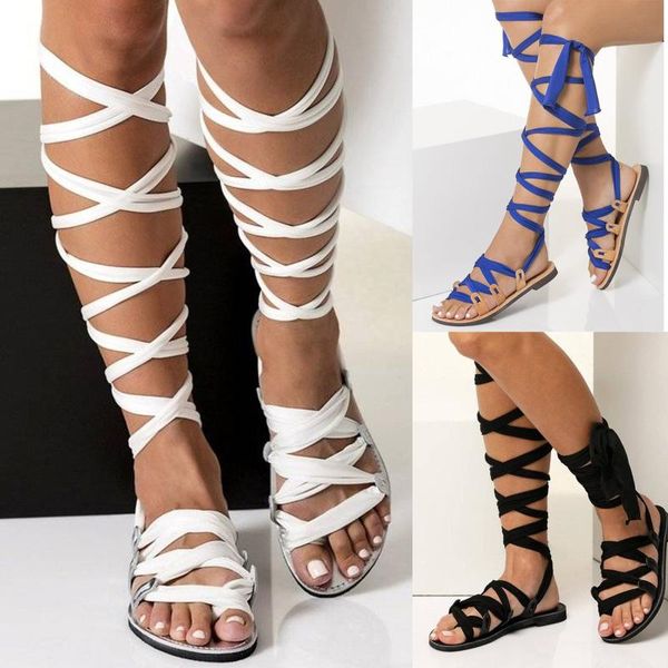 sandals fashion rome shies women cross strap thong bandage bohemian beach shoes summer knee high flat plus size, Black
sandals fashion rome shies women cross strap thong bandage bohemian beach shoes summer knee high flat plus size, Black