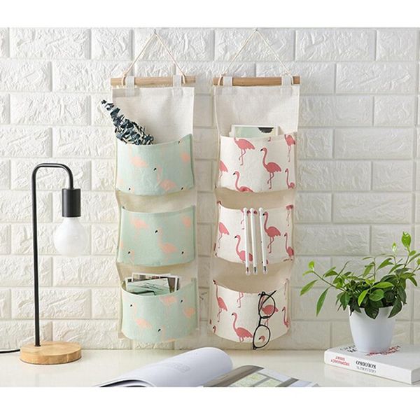 storage bags flamingo pattern cotton linen hanging bag 3 pockets wall mounted wardrobe hang pouch cosmetic toys organizer
storage bags flamingo pattern cotton linen hanging bag 3 pockets wall mounted wardrobe hang pouch cosmetic toys organizer