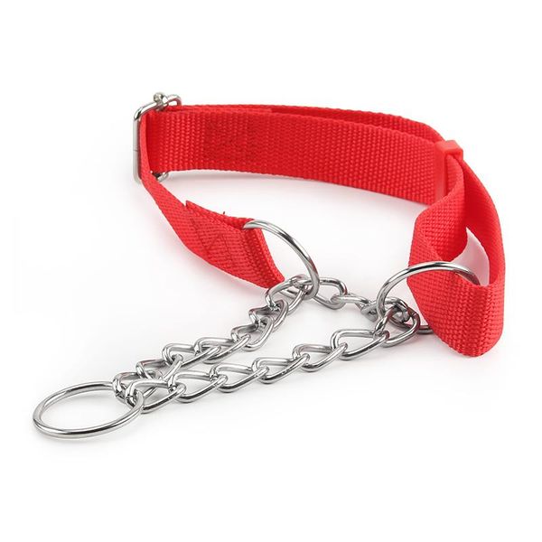dog collars & leashes nylon chain training collar martingale pet for medium large dogs 4 colors red blue black green
dog collars & leashes nylon chain training collar martingale pet for medium large dogs 4 colors red blue black green