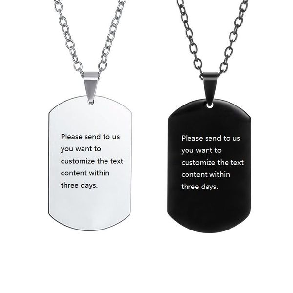pendant necklaces customizable stainless steel tag necklace black and silver quotes customized text jewelry
pendant necklaces customizable stainless steel tag necklace black and silver quotes customized text jewelry