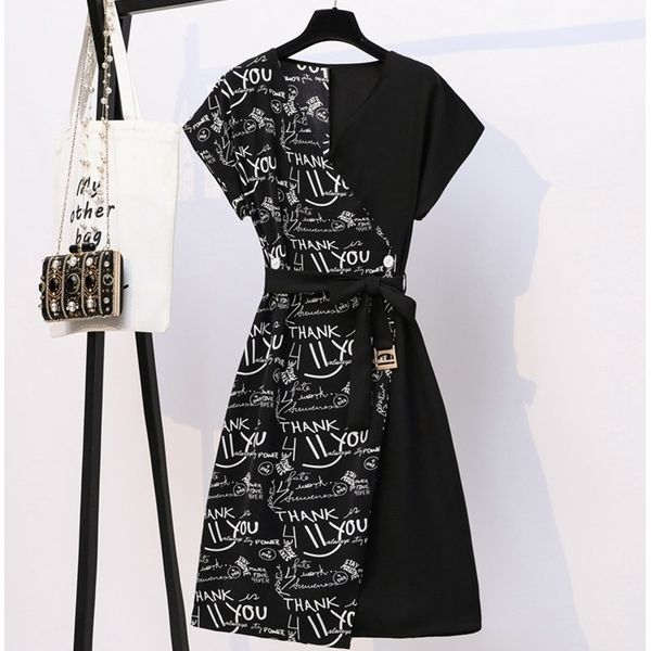 female black letter print midi dresses women summer vintage plus size l-5xl office ladies dress with belt elegant party vestidos 210325, Black;gray
female black letter print midi dresses women summer vintage plus size l-5xl office ladies dress with belt elegant party vestidos 210325, Black;gray