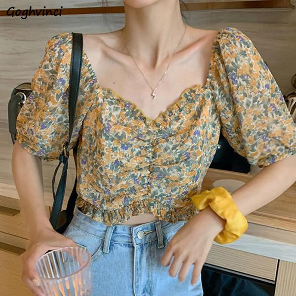 shirts women flower print short sleeve square collar ins girl korean style female clothes crop daily summer romantic women's blouses &, White
shirts women flower print short sleeve square collar ins girl korean style female clothes crop daily summer romantic women's blouses &, White