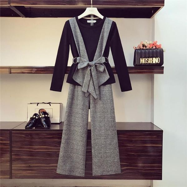 two piece dress women long sleeve fashion t-shirts+bowknot tank +autumn winter plaid woollen cloth high waist wide leg pants 3 pieces se, White
two piece dress women long sleeve fashion t-shirts+bowknot tank +autumn winter plaid woollen cloth high waist wide leg pants 3 pieces se, White