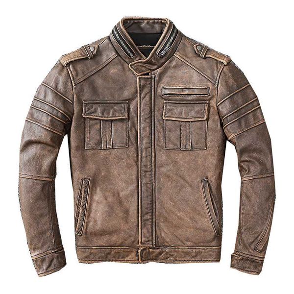 men's jackets cowhide coat leather jacket retro motorcycle style clothes brand, Black;brown
men's jackets cowhide coat leather jacket retro motorcycle style clothes brand, Black;brown
