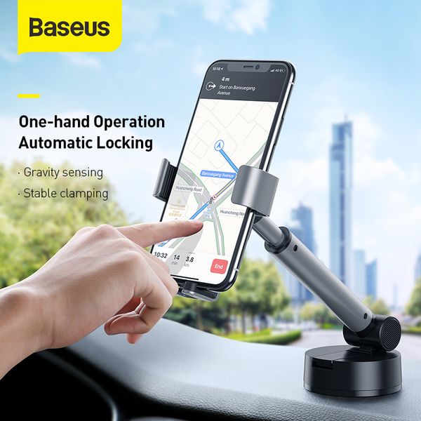 baseus gravity mount with suction base for 4.7-6.5 inch mobile auto phone holder adjustable car bracket 
baseus gravity mount with suction base for 4.7-6.5 inch mobile auto phone holder adjustable car bracket