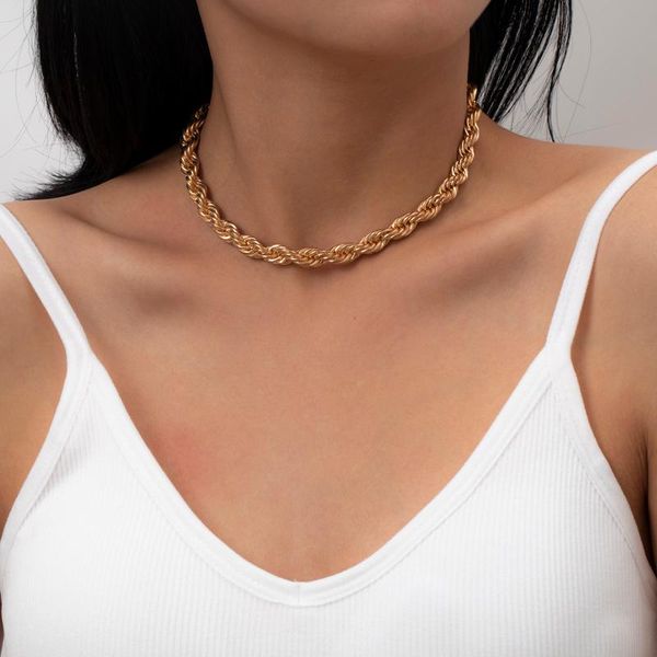 chains 2021 classic rope charm choker necklace stainless steel boho cuban chunky chain for men women friendship hiphop jewelry, Silver 
chains 2021 classic rope charm choker necklace stainless steel boho cuban chunky chain for men women friendship hiphop jewelry, Silver